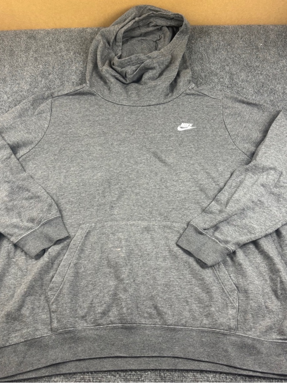 NIKE Women’s Heathered Grey Ninja Style/Funnel Neck Sweatshirt Hoodie size:  2X